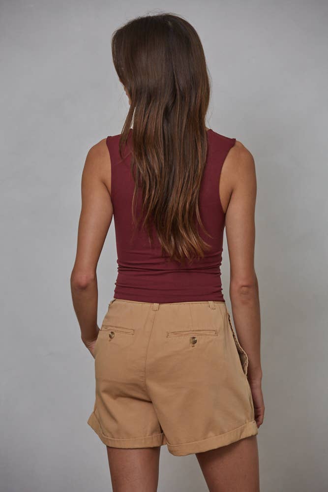 Double Layered Seamless Top: White